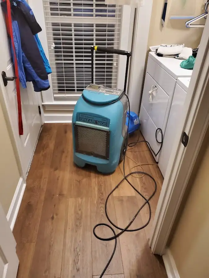 Commercial dehumidifier deployed for Flood Damage Cleanup in Durant